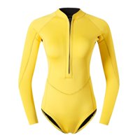 Magideal - Traje De Neopreno Corto Para Mujer, Traje De Baño Con Cremallera Frontal Suave De Neopreno De 2 Mm Para Practicar Snorkel Y Surf Sg