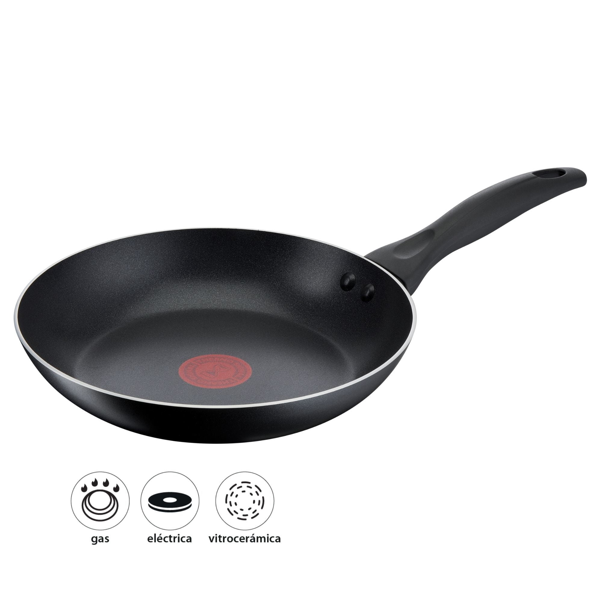 Tefal - Sartén 24 Cm Easy Aluminio Negro 1 Piezas