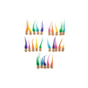 Sparkle Pins - Mini Troll Dolls Sparkle Dolls, Pelo Largo, 25 Unidades, Surtidos