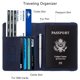 thumbnail image 3 of Funda de pasaporte WALNEW RFID de piel sintética con bolígrafo para viajes, 3 of 8