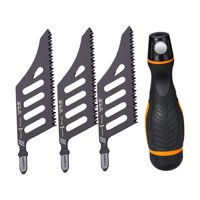 Magideal - Hojas De Sierra De Calar Con Mango, Hoja Curva Para Jardinería Doméstica, Carpintería, 3 Hojas De Sierra