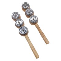 Magideal - Paquete De 2 Palos De Pandereta, Música, Regalos Instrumentales De Navidad, Juguetes Musicales Para Educación Temprana, Campana De Mano Para Bebés Y N