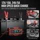 thumbnail image 2 of Cargador de batería para automóvil de 10 amperios, 12 V, 24 V, Smarte, totalmente automático, alfanumérico, mantenedor, cargador de mantenimiento con compensación de temperatura, para baterías de plom, 2 of 7