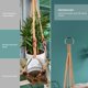 thumbnail image 4 of Colgador de macramé para plantas RIFNY, cuerda de algodón de 89 cm con ganchos, paquete de 3, 4 of 8