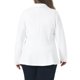 thumbnail image 5 of Agnes Orinda Chaquetas de Talla Grande para Mujer de Escuela y Universidad, Cuello Chal, Botones, Casual, Traje de Trabajo, Chaqueta Peplum, 3X Blanco, 5 of 7