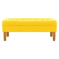 Bodevir - Banqueta Wood 2C Felpa 04 Amarillo