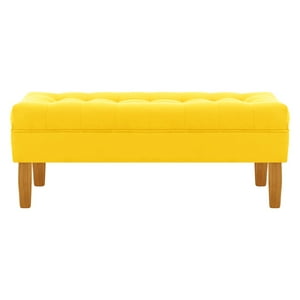 Bodevir - Banqueta Wood 2C Felpa 04 Amarillo