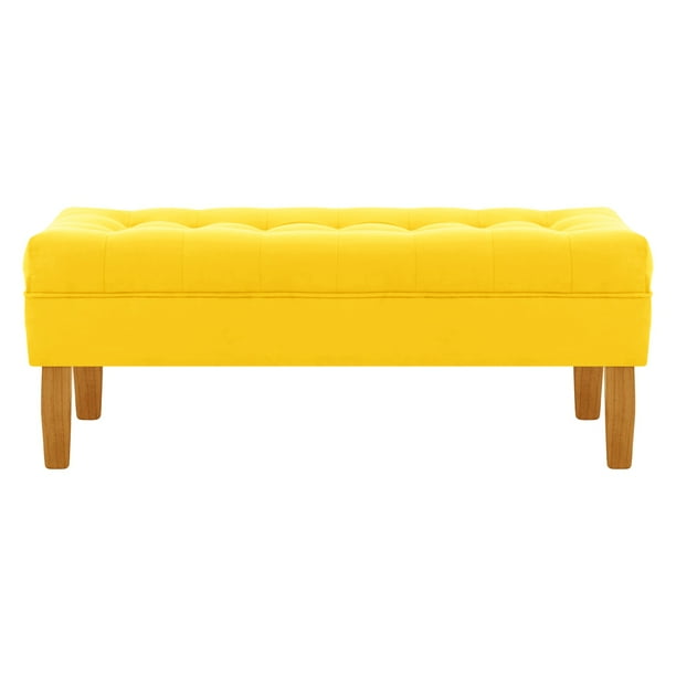 Banqueta Wood 2c Felpa 04 Amarillo