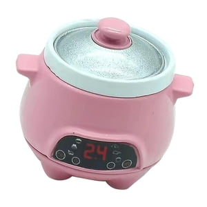 Magideal - Olla Arrocera De Simulación Para Casa De Muñecas, Decoración En Miniatura 1:12, Accesorios De Cocina, Modelo Ornamental, Olla De Guiso Eléctrica Para Rosa