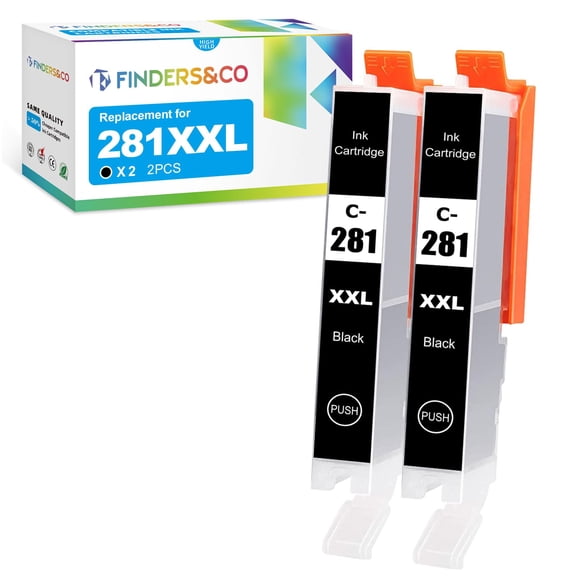 Cartuchos de tinta negra Canon F FINDERS&CO CLI-281 XXL - Pack de 2