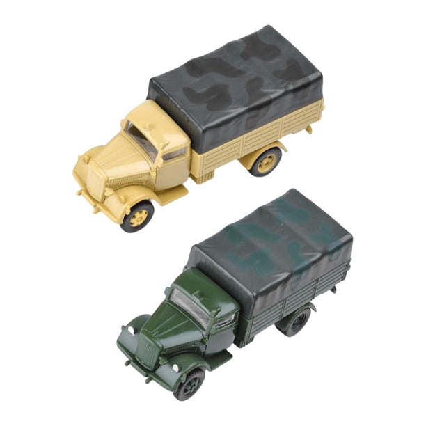 Kits De Modelo De Vehículo De Simulación 1/72 De 2 Piezas Para Camión De Recuerdo De Fiesta Micro Paisaje