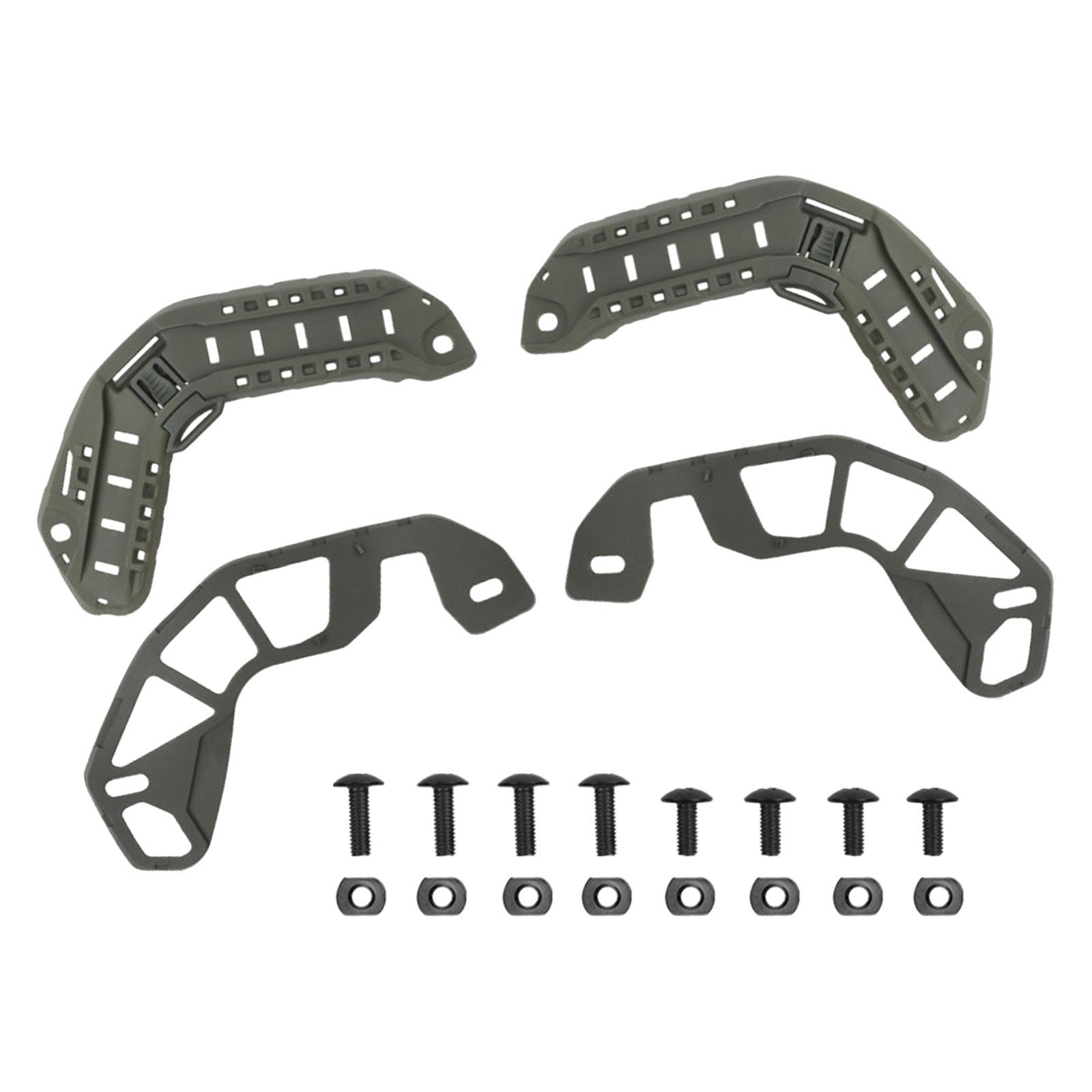 Ioensy - Rieles Laterales Para Casco, 1 Par, Accesorios Para Casco De Fácil Instalación, Color Verde