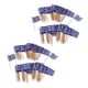 thumbnail image 4 of 200 piezas decorativas bandera palillos de dientes fiesta comida decoraciones grecia, 4 of 5