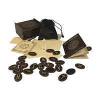 Bothyi - Juego De Runas De Madera, 25 Piezas, Regalo De Bruja, Suministros De Bruja, Herramientas Adivinatorias