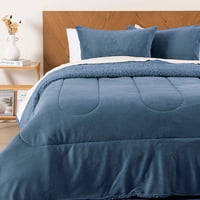 Mashini - Plumon Coral Sherpa King Azul