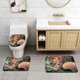 thumbnail image 2 of Lackadaisy Juego de 3 alfombras de baño de coral fleece: tapete de baño + alfombra de inodoro en forma de U + funda de tapa de inodoro en forma de O, 2 of 6