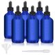 thumbnail image 1 of Frasco cuentagotas Bumobum, vidrio azul, 4 oz/120 ml, paquete de 6 con accesorios, 1 of 6