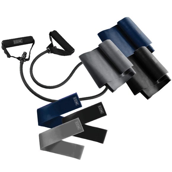 Set de 7 bandas Resistance Loop con asas EDX para entrenamientos