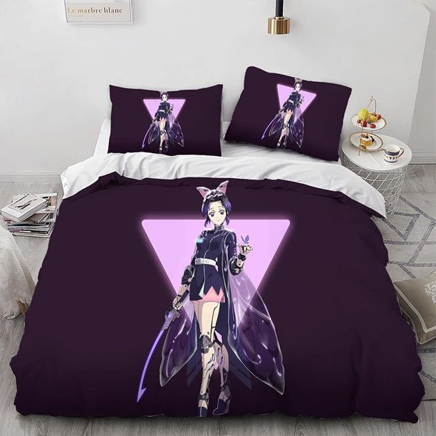 Butterfly-Shinobu -Poster- Duvet Cover 3 Piece Bed SetRoom- Atmosphere Decoration -Anime -peripherals