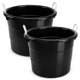thumbnail image 1 of Cubo HOMZ 68 L Negro - Pack de 2 con Manijas de Cuerda, 1 of 9