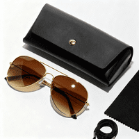 Polasup Gafas Lentes De Sol Un Par De Gafas De Moda Doradas Anchas Progresivas