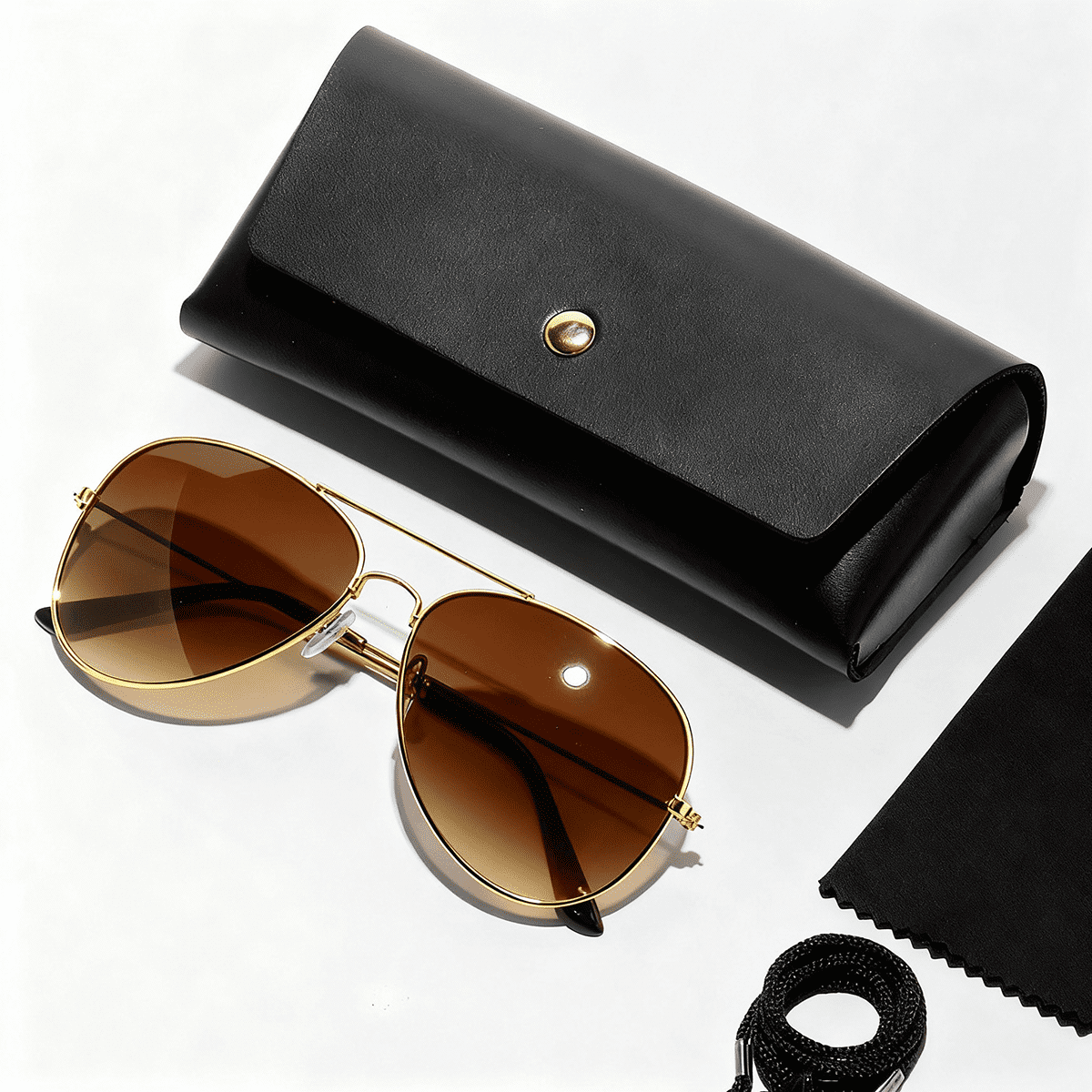 Polasup Gafas Lentes De Sol Un Par De Gafas De Moda Doradas Anchas Progresivas