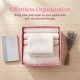 thumbnail image 4 of Cubo de Almacenamiento REGALWOVEN, Caja de Almacenamiento de Tela con Cremallera para Estantes de Armario, Cesta de Almacenamiento Plegable para Organizar Ropa Libros Rosa 6PCS, 4 of 6