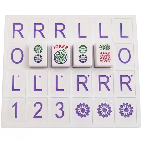 Tablero de práctica de Mahjong Eccentfit, entrenador impreso en 3D con 24 ranuras