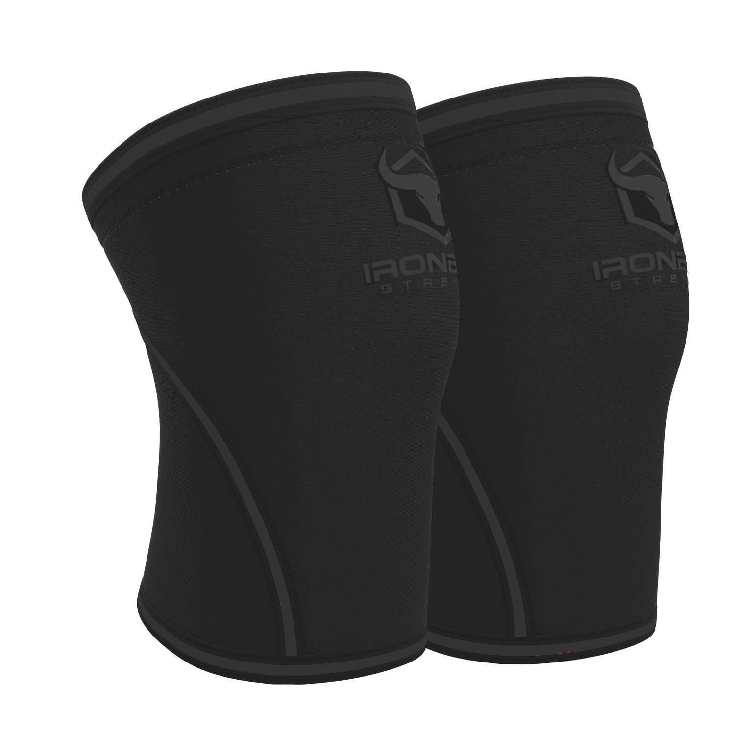 Rodilleras Iron Bull Strength De Neopreno De 7 Mm (1 Par), Color Negro