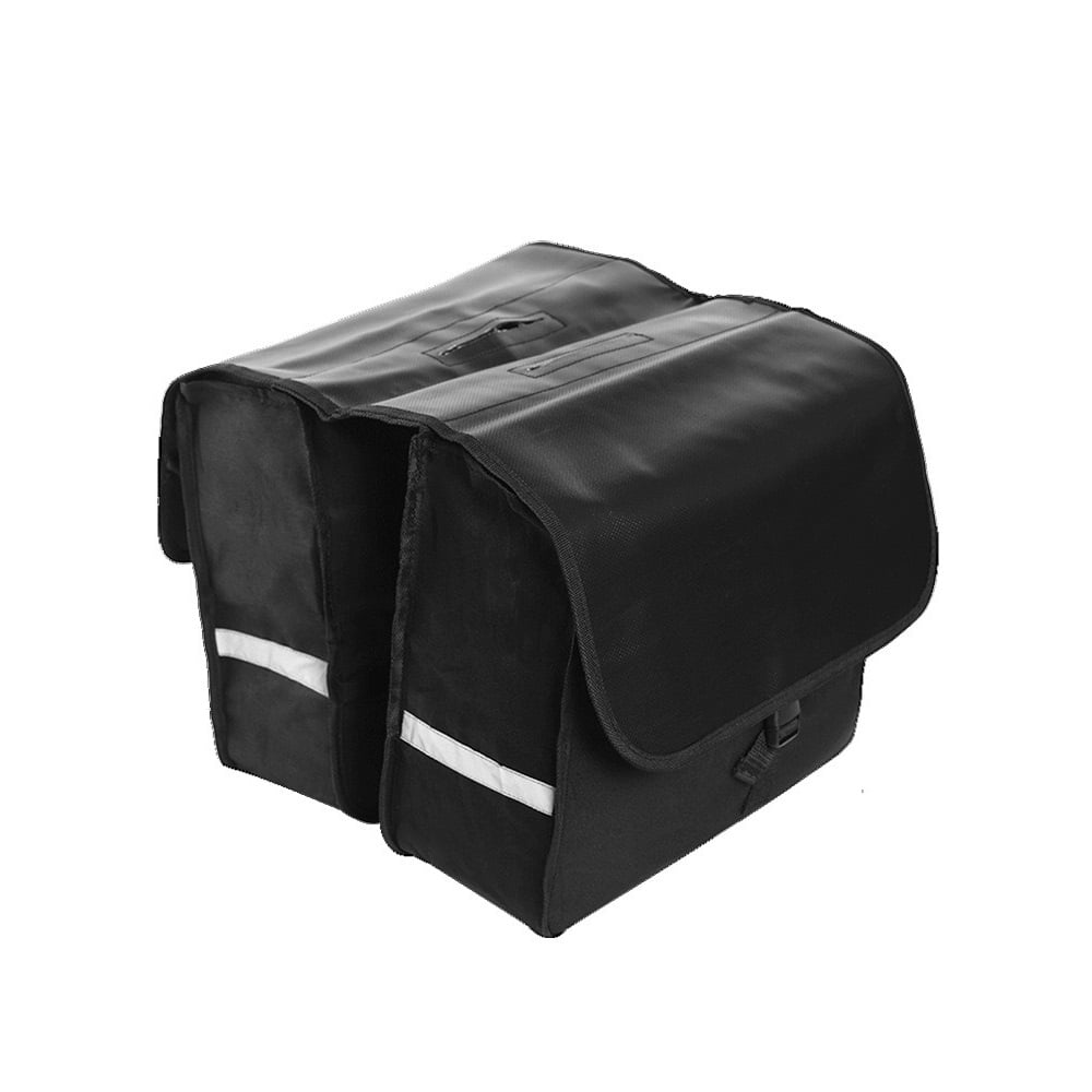 Xusx111 - Bolsa De Estante Trasero, Bolsas De Sillín De Bicicleta Repelentes Al Agua De 28 L De Gran Capacidad, Bolsa De Maletero De Bicicleta Resistente Y Portátil Con Adorno Reflectante Para Compras