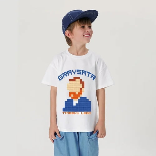 Pack 6 Polera 100% Algodón Para Niños Manga Corte Unisex Blanco 170