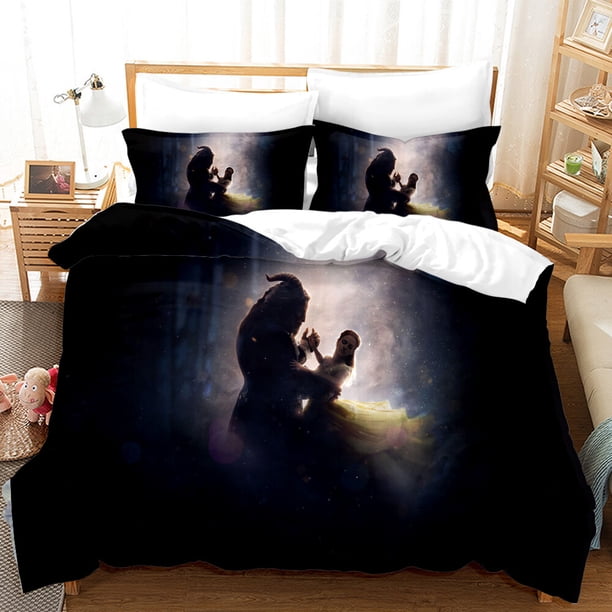 The Beauty And Beast Duvet Cover Comforter Cover With Pillowcases Bedding Set3-Piece Bedding Set