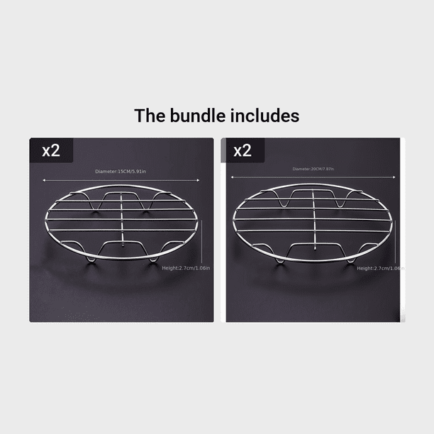 Upgrade Your Cooking Game with Our Household 304 Stainless Steel Steaming and Grill Rack - Perfect Size, Heat-Resistant, and Easy to Use!