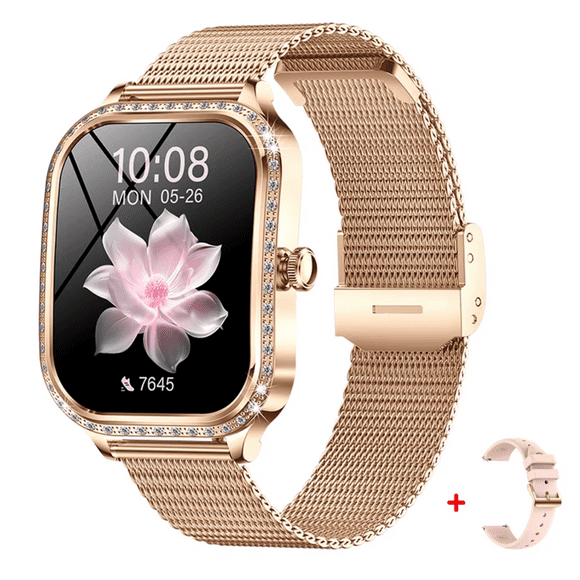 Reloj Inteligente Mujer Smartwatch Smart Watch Android Ios Dorado Mesh Dorado Dorado