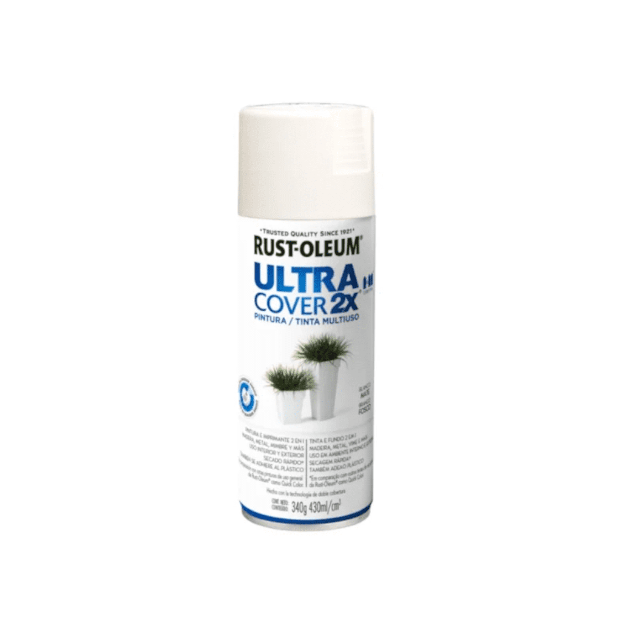 Pintura Ultra Cover 2x Rust Oleum Blanco Mate 340g