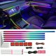 thumbnail image 1 of Kit de 6 piezas de tira LED para coche HMYC 46 cm RGB con control por app, 1 of 9