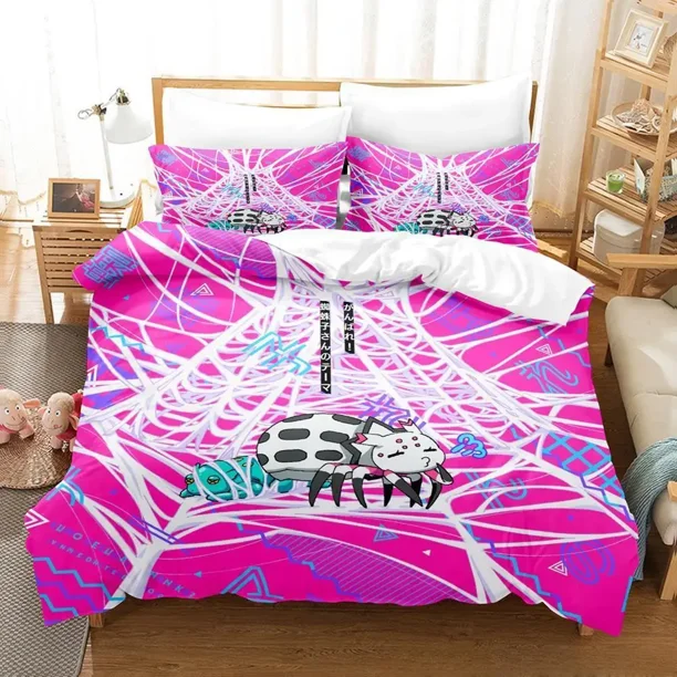 New So i m a spider so what kumoko Bedding Set Bed Set Adult Kid Bedroom Duvet cover Sets Anime Bed Sheets