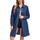 thumbnail image 4 of Vestido de Mezclilla para Mujer INSPIRE CHIC Casual de Manga Larga hasta la Rodilla con Botones Abajo Camisa de Jean L Azul Oscuro, 4 of 6