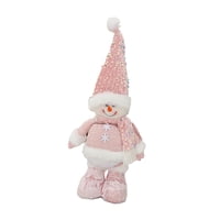 Magideal - Muñeco De Peluche Navideño De Pie, Muñeco De Tela Con Patas Retráctiles, Figura Navideña Para Dormitorio, Año Nuevo, Familia, Amigos, Vacaciones, Niño Muñeco De Nieve 47X12X6Cm