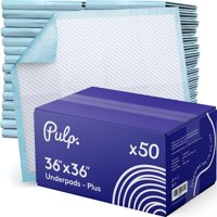 Almohadillas Para Incontinencia Pulp, 36 X 36 Cm, Desechables, Para Adultos, 50 Unidades