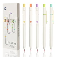 Bolígrafos De Gel Fzwonvuc De 0,5 Mm De Punta Fina Con Tinta De Secado Rápido, 5 Unidades
