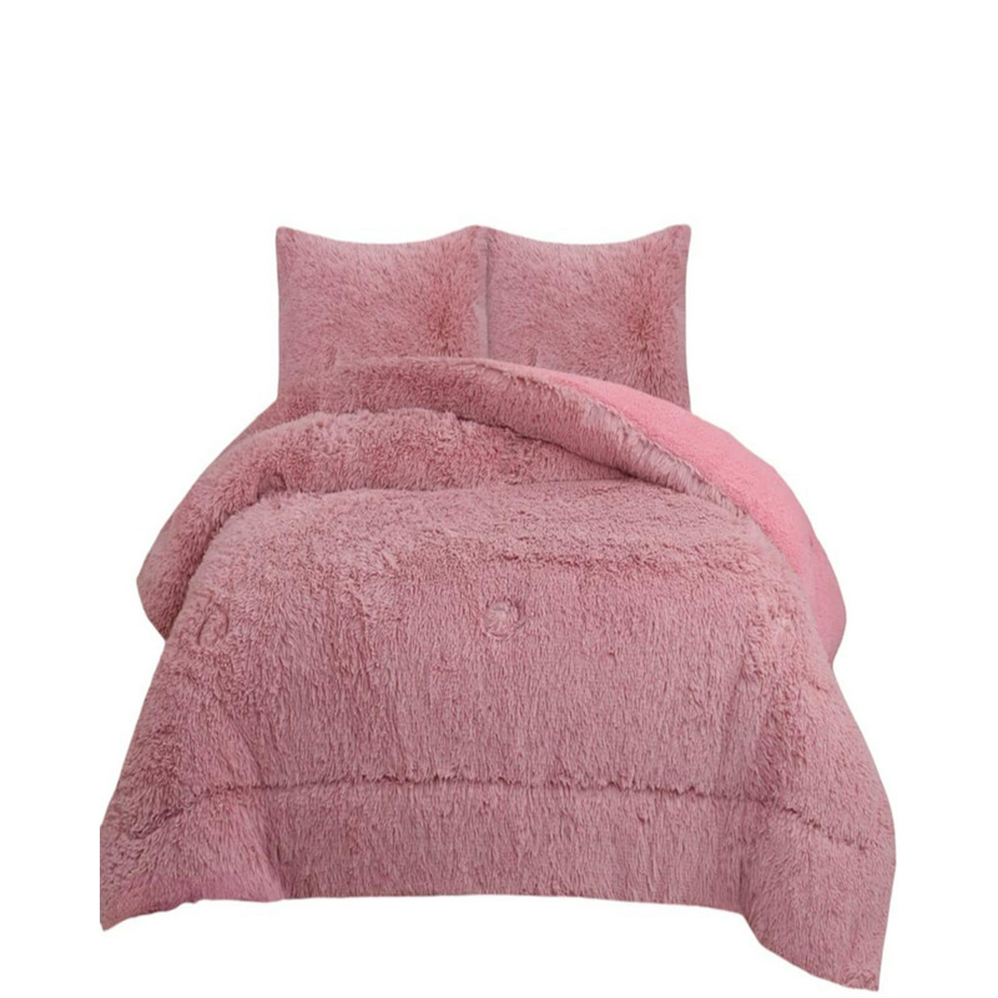 Teng Fei - Cobertor Peludo Con Chiporro Invierno 2 Plazas Rosa