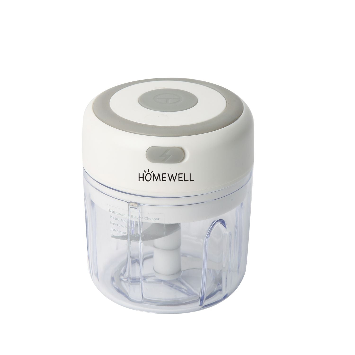 Homewell - Triturador De Alimentos Blanco Recargable