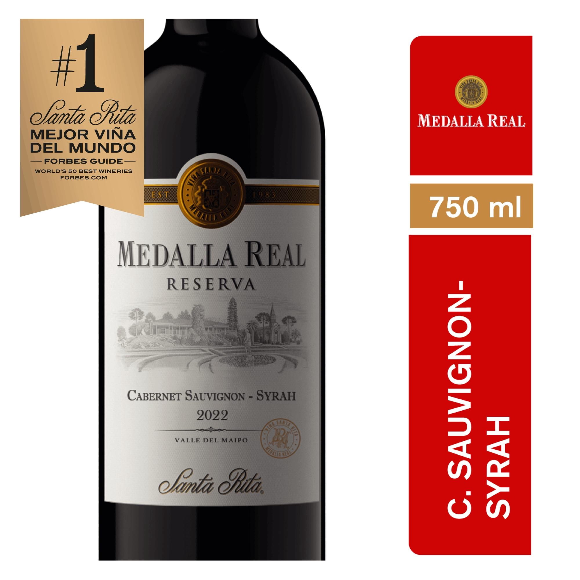 Vino Tinto Cabernet Sauvignon Syrah Medalla Real Botella