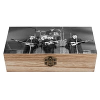 Desmarcar - The Beatles Caja Organizadora De Madera Rústica - Caja Decorativa Multifuncional Para Escritorio, Hogar, Oficina, Joyas Y Manualidades