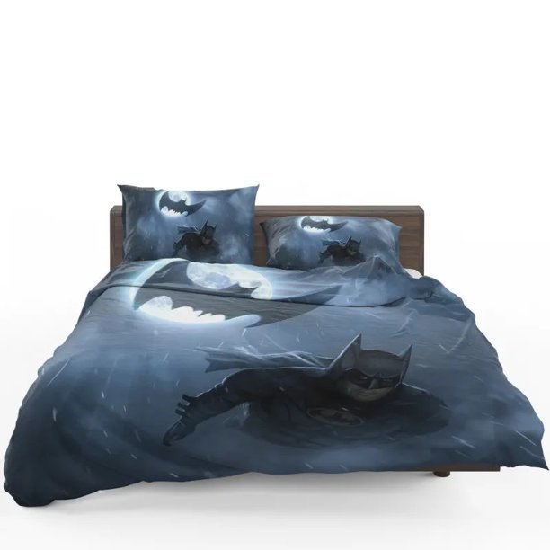 Batman Cape is a Flash Quilt Duvet Cover Set Bedclothes Children Bed Linen3-Piece Bedding Set (1 Duvet Cover + 2 Pillow Shams) Bed Sheets