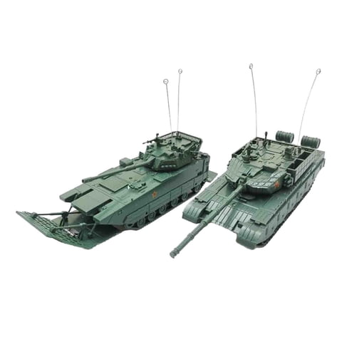 Bothyi - 2X 1:72 Modelo De Carro De Tanque, Rompecabezas Artesanal Para Regalo, Recuerdos De Fiesta, Decoración De Mesa