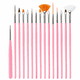 thumbnail image 1 of 15pcs Fine Detail Paint Brush Set - Perfect for Detailing & Artistic Painting - Acrylic, Watercolor, Oil, Models, Airplane Kits, Nail Art Supplies, 1 of 5