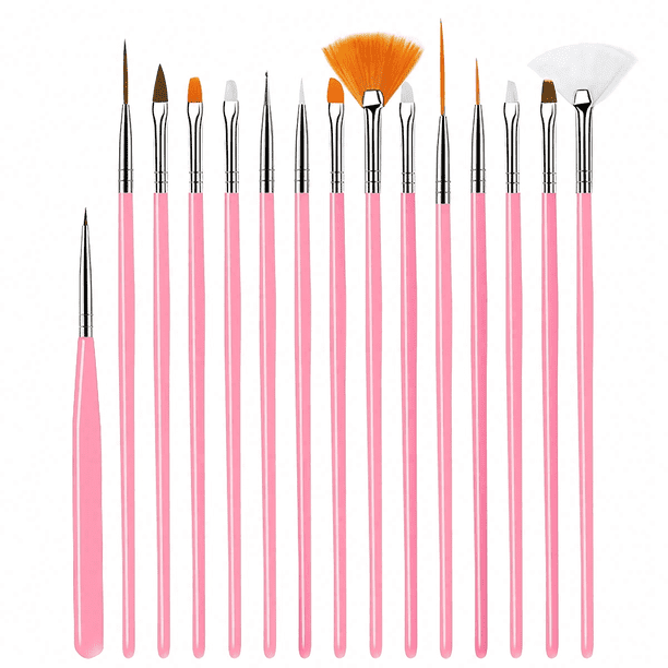 15pcs Fine Detail Paint Brush Set - Perfect for Detailing & Artistic Painting - Acrylic, Watercolor, Oil, Models, Airplane Kits, Nail Art Supplies