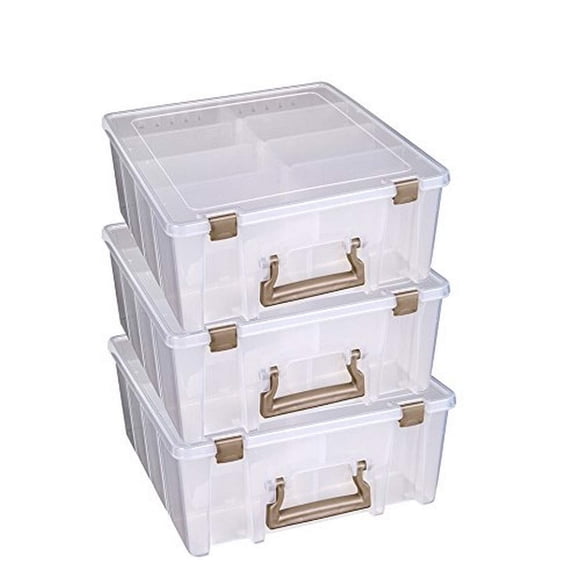 ArtBin Super Satchel Double Deep, paquete de 3 con fundas de almacenamiento